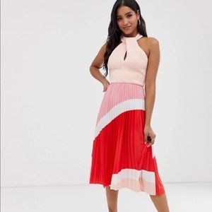ASOS Pink and Red cocktail dress